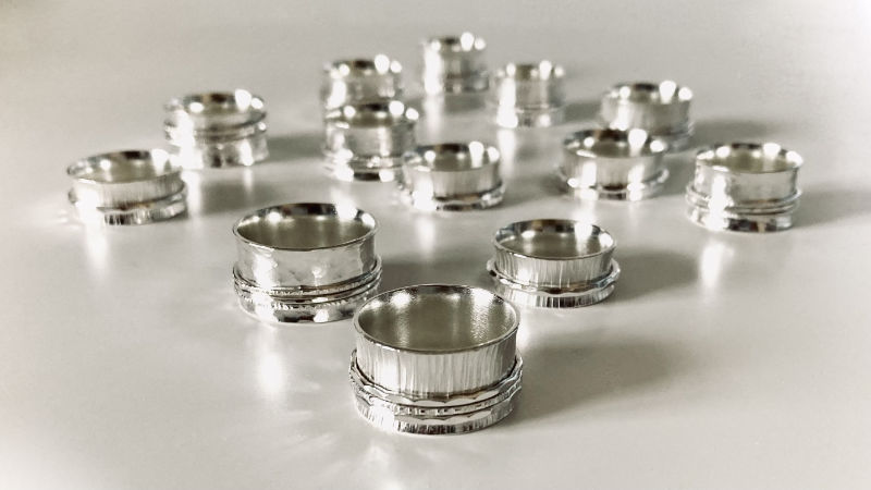 925 Sterling Silver Worry Spinner Ring, Tarnish Free Ring - Inspire Uplift